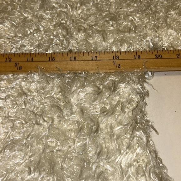 Side effects LA 90’s Glam Creamy White Fuzzy Sweater Jacket Women’s Medium - Picture 9 of 11